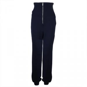 Joseph Navy Blue High Waist Wool Jogger Pants L