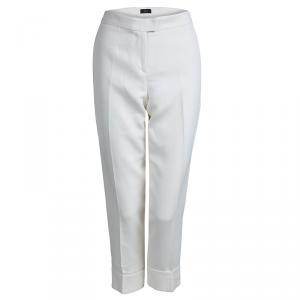Joseph Off White Cropped Trousers M