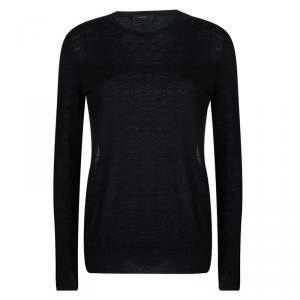 Joseph Black Cashmere Crew Neck Sweater S