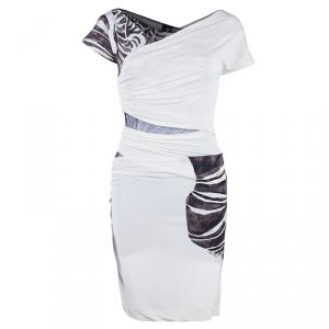 Pre Owned Just Cavalli Ruched Printed Dress
