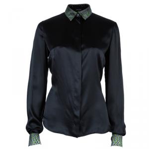 Pre Owned Just Cavalli Embellished Collar Shirt S