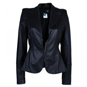 Pre Owned Just Cavalli Black Leather Jacket M