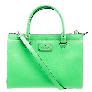 Kate Spade Light Green Leather Wellesley Satchel