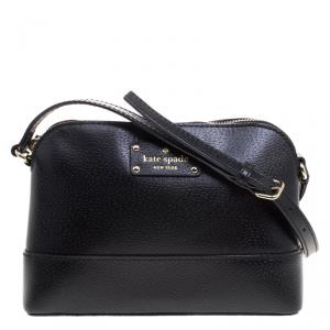Pre Owned Kate Spade Black Leather Wellesley Hanna Crossbody Bag