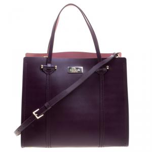 Pre Owned Kate Spade Purple Leather Annelle Arbour Hill Tote