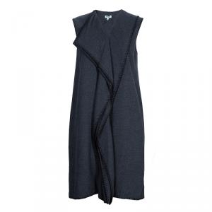 Kenzo Grey Blanket Stitch Edged Dress M