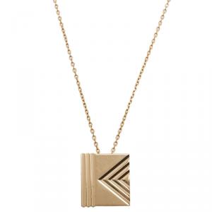 Kenzo Gold Plated Pendant Necklace