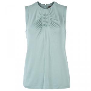 Pre Owned Kenzo Ash Grey Sleeveless Top M