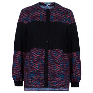 Pre Owned Kenzo Multicolor Panel Print Top M