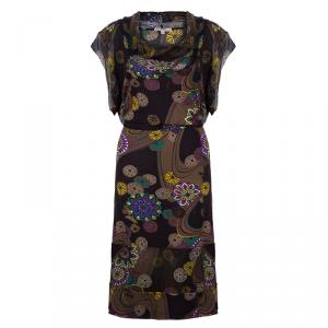 KENZO Multicolor Graphic Print Knee Length Dress XL