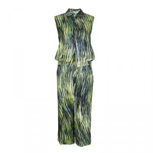 Kenzo Animal Print Silk Jumpsuit M