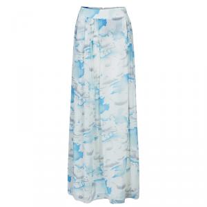 Pre Owned Kenzo Cloud Print Maxi Skirt M