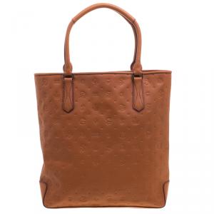 Lancel Copper Brown Dalifun Daligramme Leather Tote