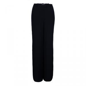 Lanvin Black Wide Leg Trousers M