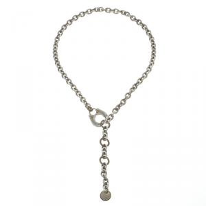Lanvin Silver Tone Chain Link Necklace