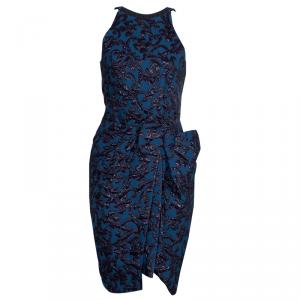 Lanvin Blue Brocade Dress M