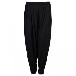 Lanvin Black Draped Harem Pants M