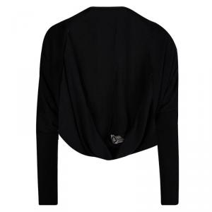 Lanvin Black Cashmere Long Sleeve Shrug M