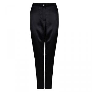 Lanvin Black Silk Trousers M