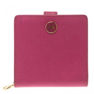 Loewe Pink Leather Compact Wallet