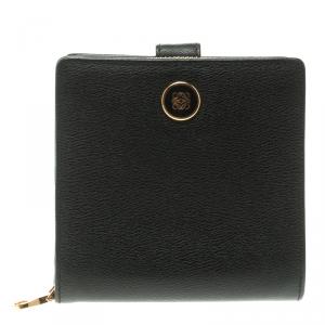 Loewe Black Leather Compact Wallet