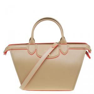 Longchamp Beige Leather Le Pliage Heritage Tote