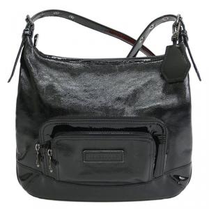 Longchamp Black Patent Leather Legende Verni Crossbody Bag