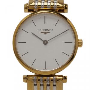 Longines White Gold-Plated Stainless Steel La Grande Classique Women's Wristwatch 24MM
