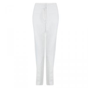 Loro Piana Off White Linen Wide Leg Pants L