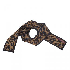 مملوكة مسبقًا Louis Vuitton Brown Leopard Silk Bandeau