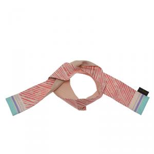 مملوكة مسبقًا Louis Vuitton Peach, White and Blue Almazing Silk Bandeau