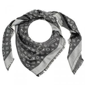 مملوكة مسبقًا وشاح لوي فيتون جينز أسود مونوغرامي