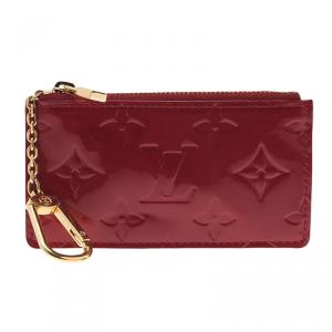 Pre Owned حقيبة عملات معدنية لوي فيتون فيرنيه مونوجرامي حمراء
