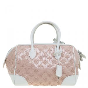 Louis Vuitton Rose Monogram Limited Edition Speedy Bouclettes Round Bag.