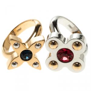 Pre Owned Louis Vuitton Love Letter Timeless Ring Set Size 54