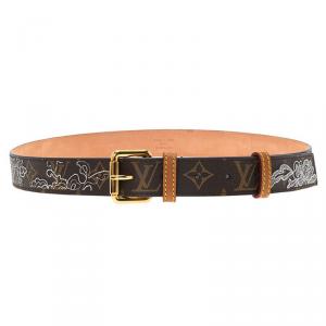 Pre Owned Louis Vuitton Monogram Canvas Limited Edition Dentelle Belt 95CM