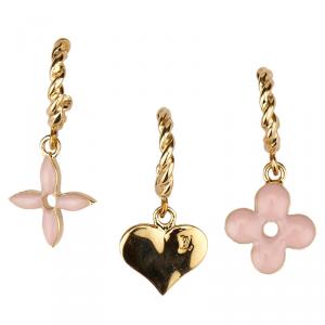Pre Owned Louis Vuitton Love Letter Timeless Earrings Set