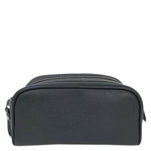 Pre Owned Louis Vuitton Ardoise Taiga Leather Trousse Ivan Toiletry Bag