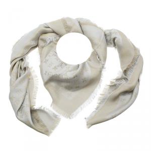 Pre Owned Louis Vuitton Beige Monogram Shine Shawl