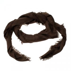 مملوكة مسبقًا وشاح لوي فيتون دينيم مونوغرامي بني 