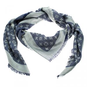 مملوكة مسبقًا وشاح لوي فيتون دنيم مونوغرامي أزرق