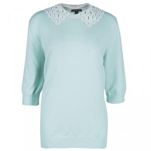 Louis Vuitton Turquoise Short Sleeve Sweater  M