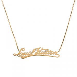 Louis Vuitton Signature Diamond Gold Necklace