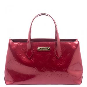 Pre Owned حقيبة لوي فيتون ويلشير فيرنيه مونوغرامي حمراء PM