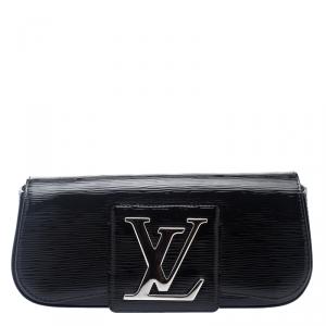 Pre Owned Louis Vuitton Black Electric Epi Leather Sobe Clutch