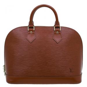 Pre Owned Louis Vuitton Gold Cipango Epi Leather Alma PM