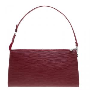 Pre Owned Louis Vuitton Red Epi Leather Accessories Pochette 