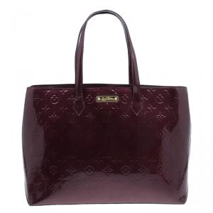 مملوكة مسبقًا Louis Vuitton Pomme D' Amour Monogram Vernis Wilshire Tote MM