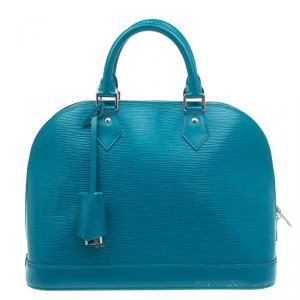 مملوكة مسبقًا Louis Vuitton Cyan Epi Leather Alma PM Bag
