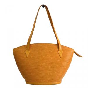 مملوكة مسبقًا حقيبة لوي فيتون سان جاكو جلد أيبي أصفر بشراشيب GM